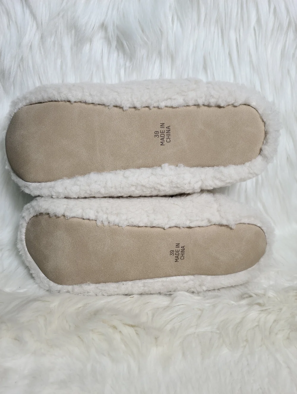 SKIMS X CPFM Collab Teddy Bear Slippers Marble Women 8.5 / 39 NEW - Picture 6 of 7